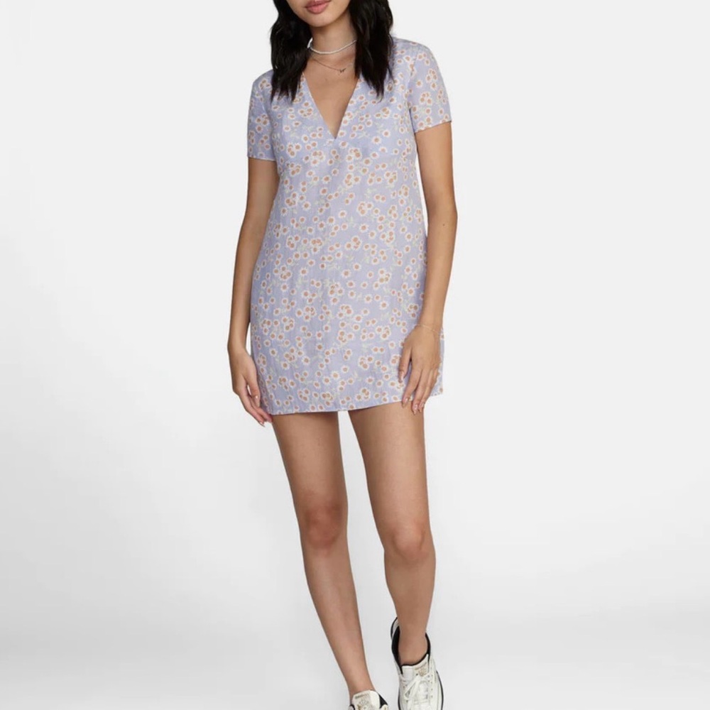 RVCA Lavender Floral Mini Dress